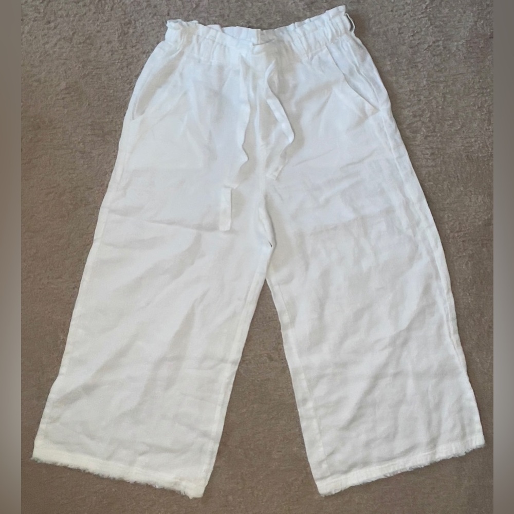 Cloth & Stone Ivory Linen Trousers Size S
